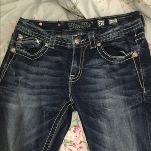 MISS ME JEANS NEVER WORN! Boot cut and badazzled!!